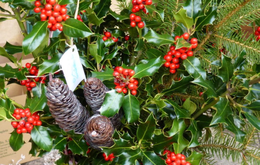 Taller elaboracion centros de acebo. Tursoria