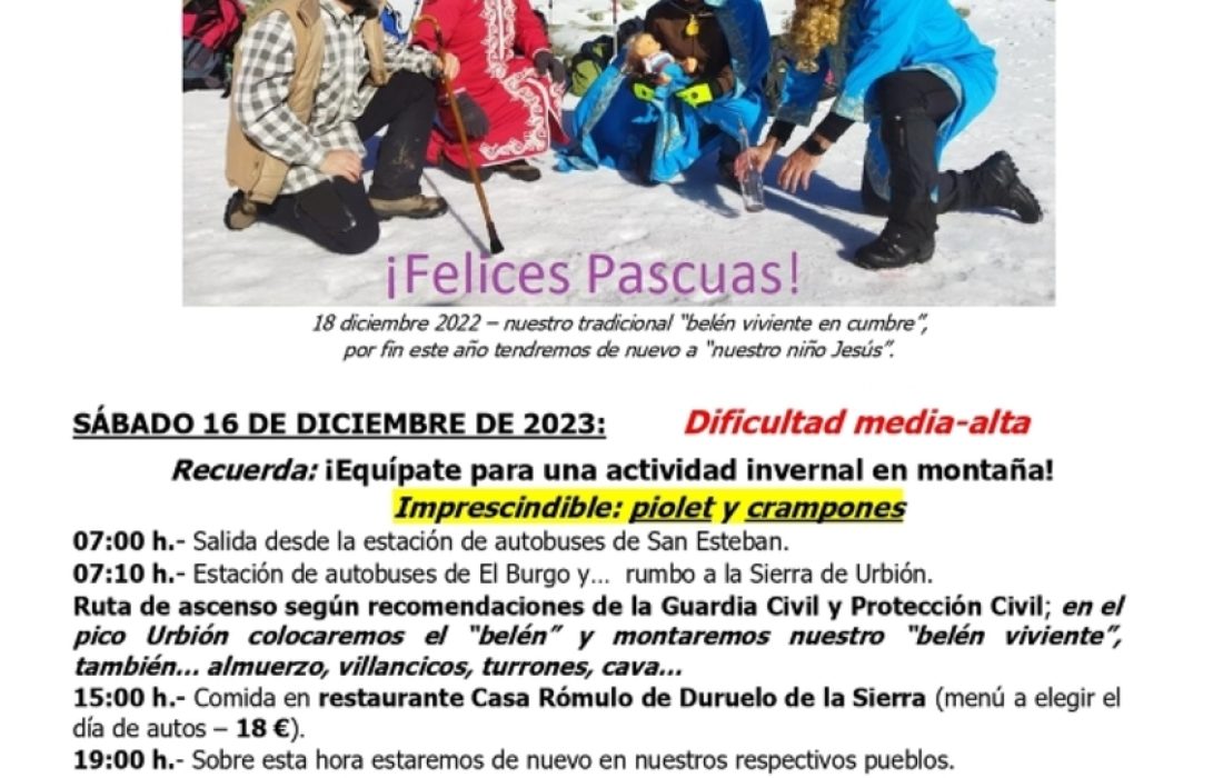 Subida del Belen a Urbion desde San Esteban de Gormaz. Tursoria